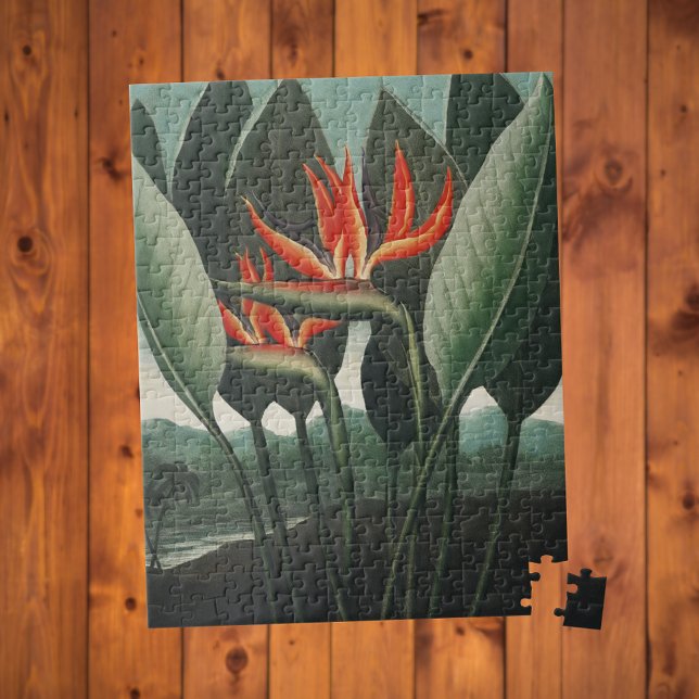Puzzle de botanique vintage Oiseau de paradis (Embrace Nature's Beauty: Vintage Bird of Paradise Puzzle. Gift for Gardeners & Relaxation!)