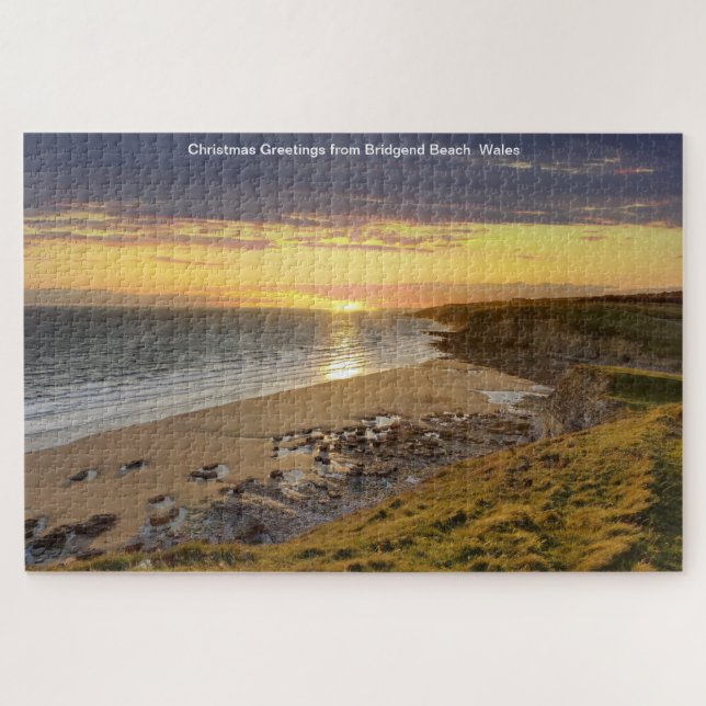 Puzzle de Bridgend Beach au Pays de Galles (Horizontal)