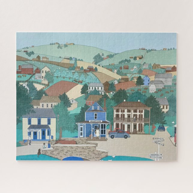 Puzzle de Bucks County PA de style primitif (Horizontal)