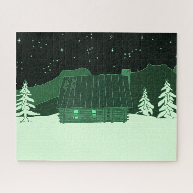 Puzzle de cabane de montagne (Horizontal)
