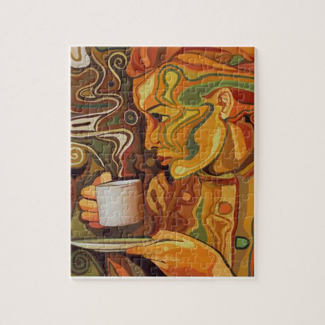 Puzzle de café coloré avec boîte cadeau (Vertical)