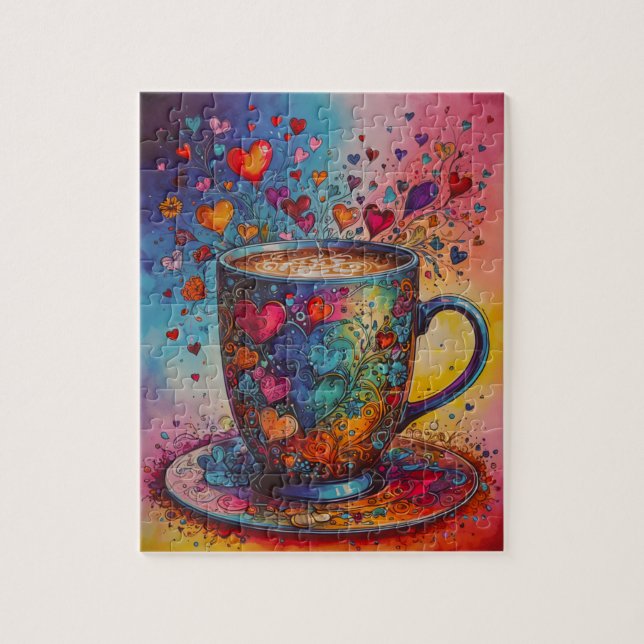 Puzzle de café de coeur (Vertical)