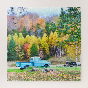 Puzzle de camion bleu vintage