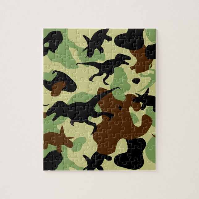 Puzzle de camouflage de dinosaure (Vertical)