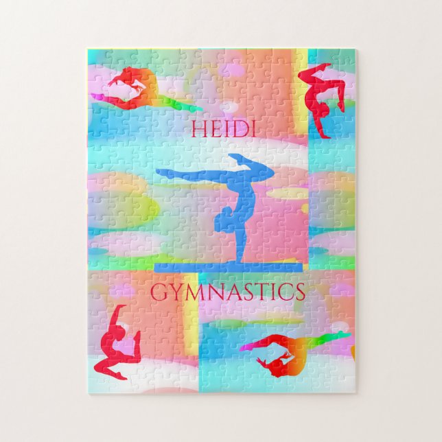 Puzzle de camouflage pastel Gymnastique. (Vertical)