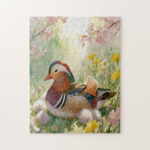 Puzzle de canard mandarin coloré