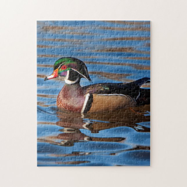 Puzzle de canard, Puzzle de canard de bois, (Vertical)