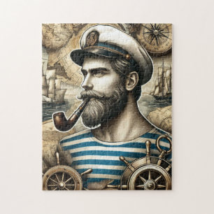Puzzle de capitaine nautique vintage