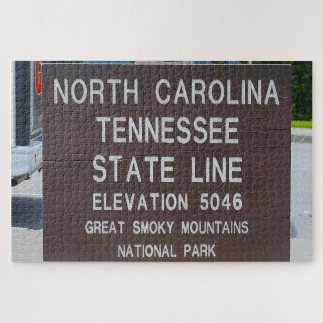 Puzzle de Caroline du Nord Tennessee (Horizontal)
