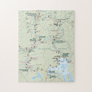 Puzzle de carte de Yellowstone