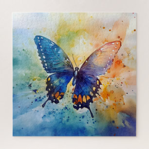 Puzzle de casse-tête aquarelle papillon