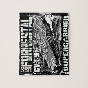 Puzzle de casse-tête de Forrestal de porte-avions