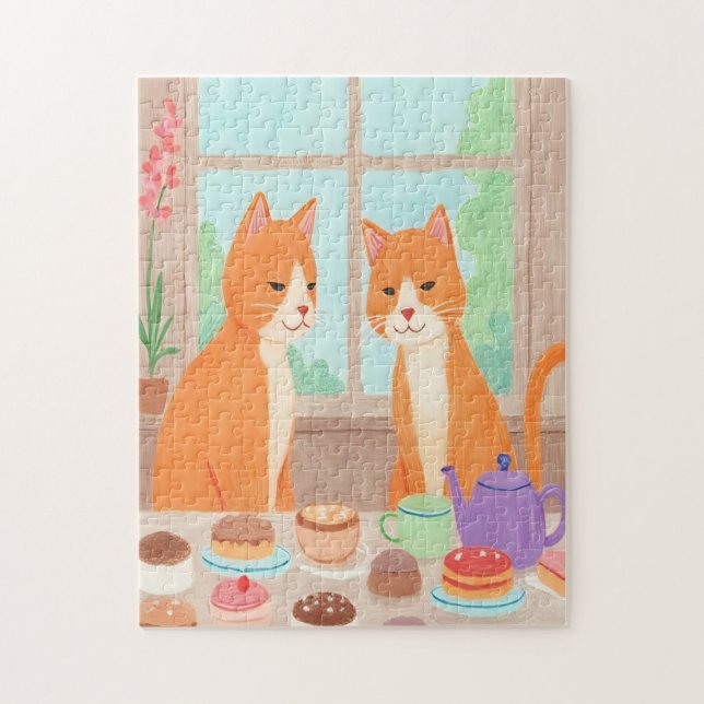 Puzzle de cats oranges et thé (Vertical)
