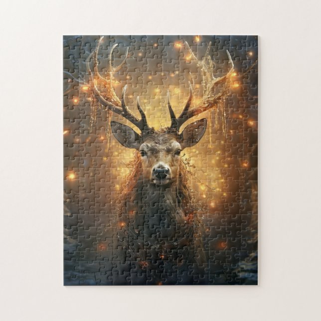 Puzzle de cerfs d'hiver (Vertical)
