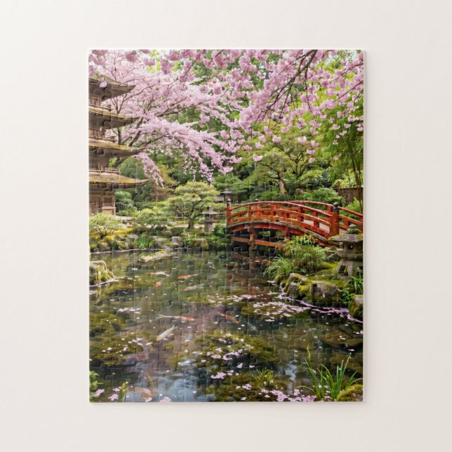Puzzle de cerisiers en fleurs (Vertical)