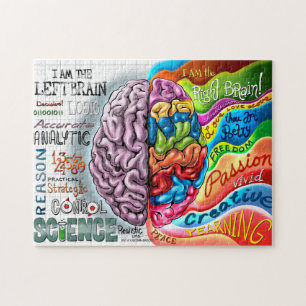 Puzzle de cerveau gauche de cerveau droit