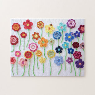 Puzzle de champ de fleurs de Crochet