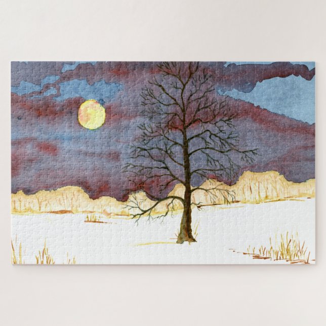 Puzzle de champ d'hiver (Horizontal)