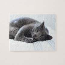 Puzzle de chat gris mou