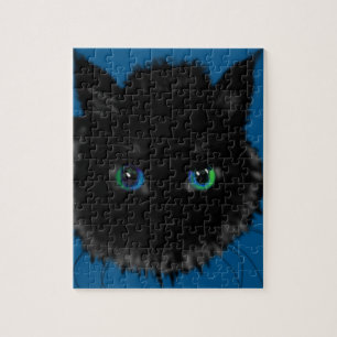 Puzzle de chat noir