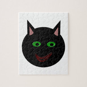 Puzzle de chat noir d'Halloween