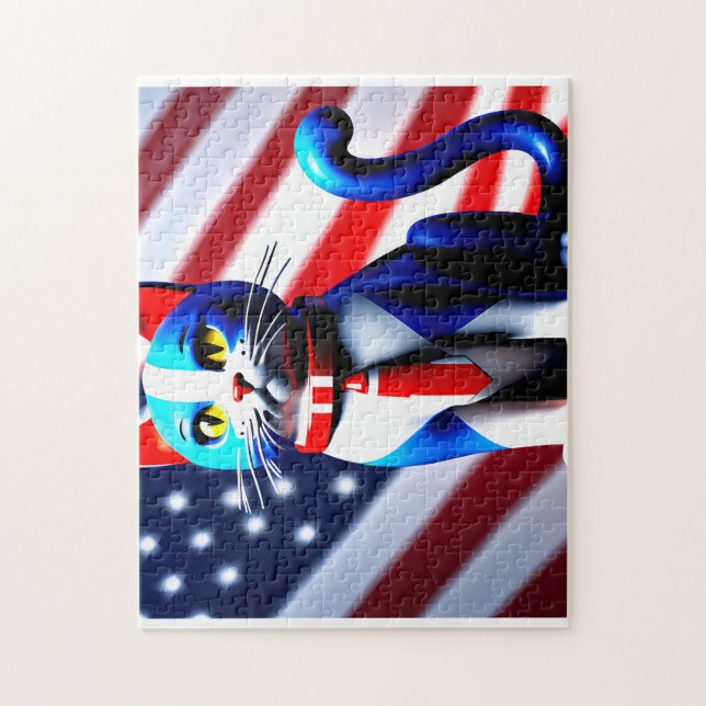 Puzzle de chat Patriot (Vertical)