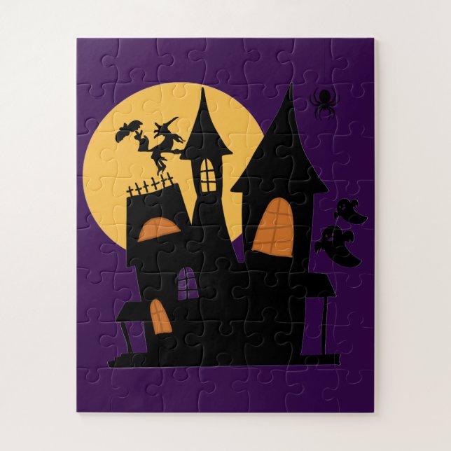 Puzzle de château de sorcières - Éffrayant Hallowe (Vertical)