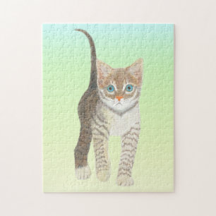 Puzzle de chaton tigré 11x14