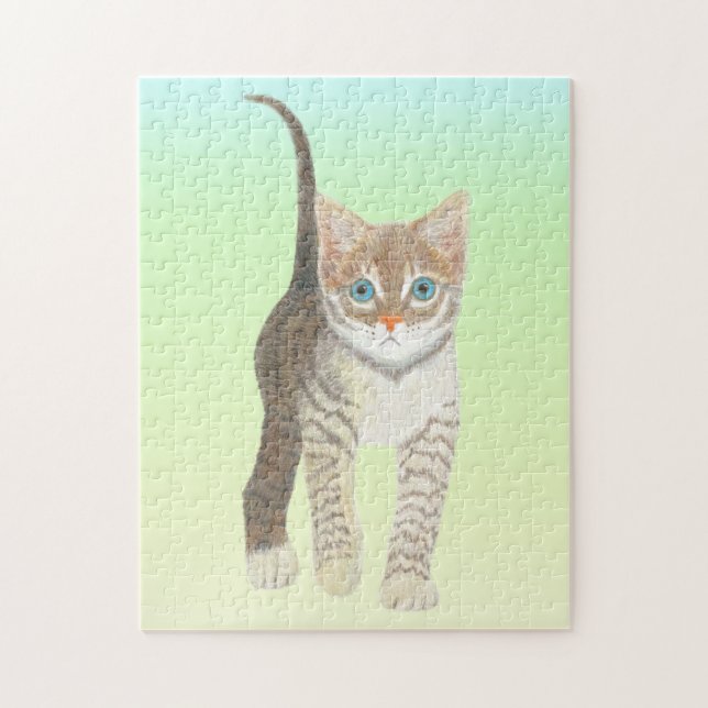 Puzzle de chaton tigré 11x14 (Vertical)