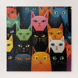 PUZZLE DE CHATS COLORÉS ART GRAND