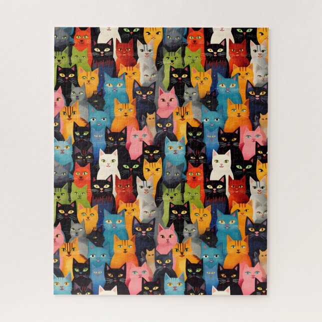 Puzzle de chats multicolores (Vertical)