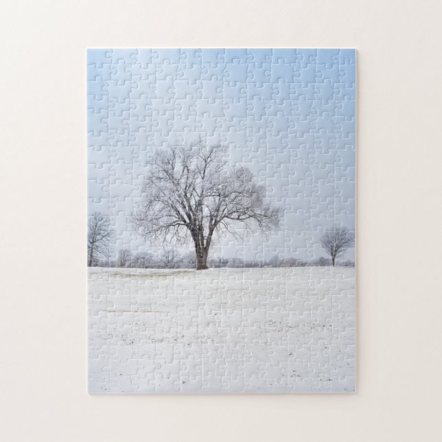 Puzzle de chêne d'hiver mis en évidence (Vertical)