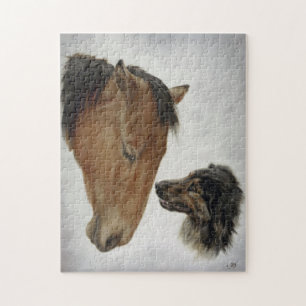Puzzle de cheval et de chien