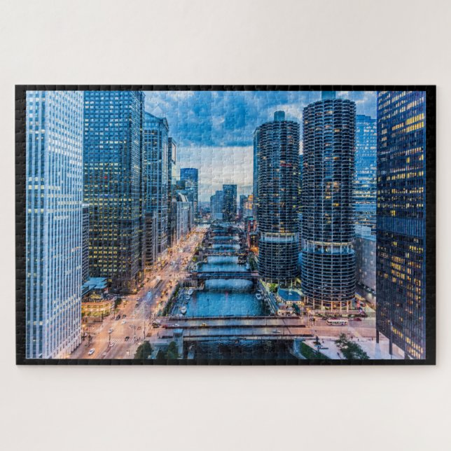 Puzzle de Chicago River (Horizontal)