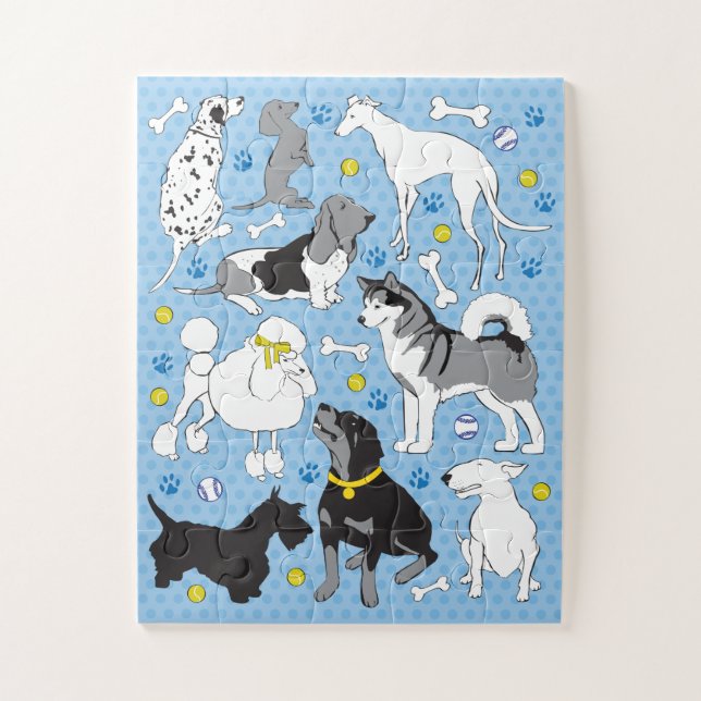 Puzzle de chien 11x14 pour enfants à aveugle (Vertical)