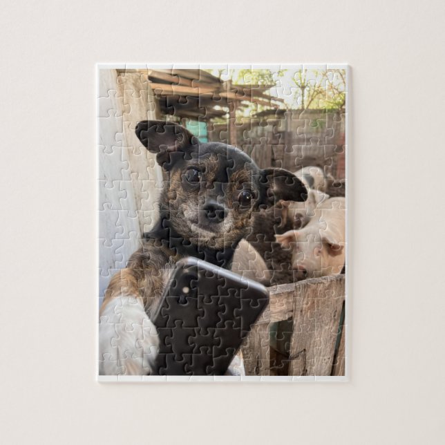 Puzzle de chien de ferme Chihuahua drôle (Vertical)