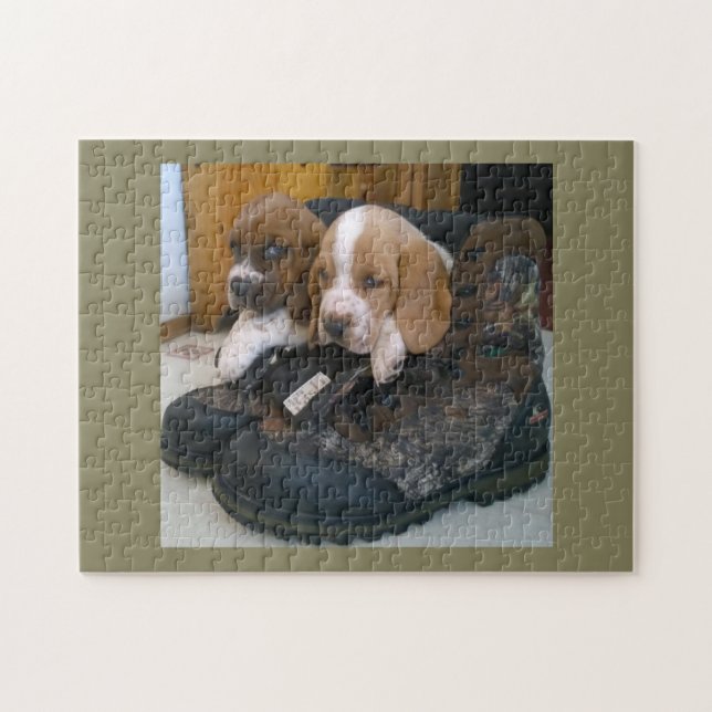 Puzzle de chiot de chien de basset (Horizontal)
