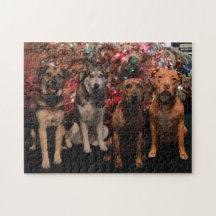 Puzzle de chiots de Joyeux Noël