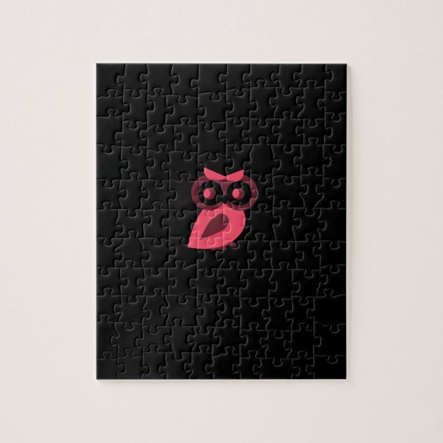 Puzzle de Chouette rose (Vertical)