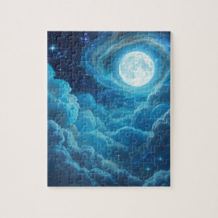 Puzzle de ciel nuageux au clair de lune