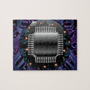 Puzzle de circuits de carte mère électronique