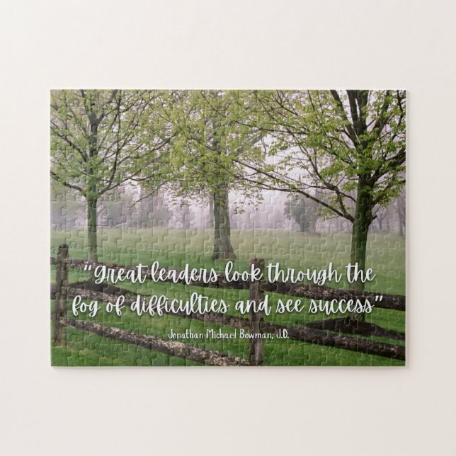 Puzzle de citation de leadership inspirant (Horizontal)
