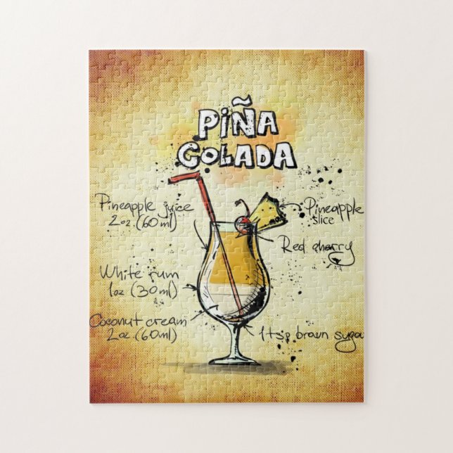 Puzzle de cocktail Pina Colada (Vertical)