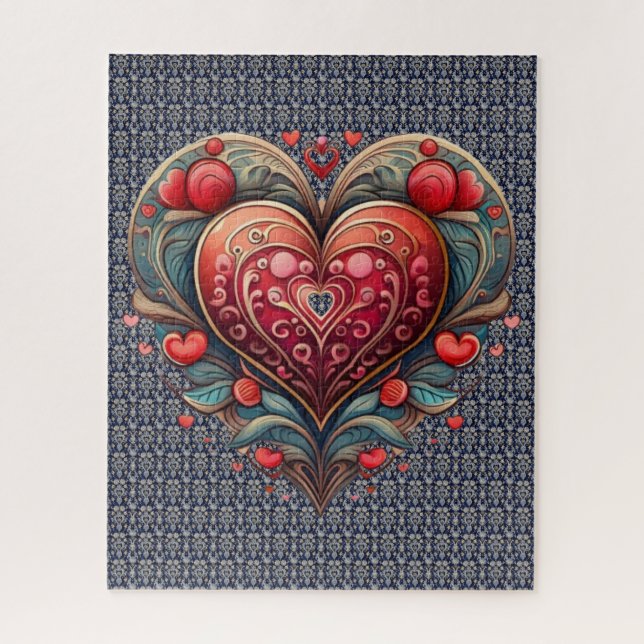 Puzzle de coeur ornemental (Vertical)