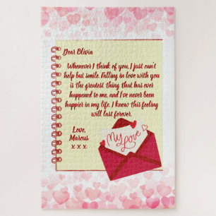 Puzzle de cœur personnalisé pour la Saint-Valentin