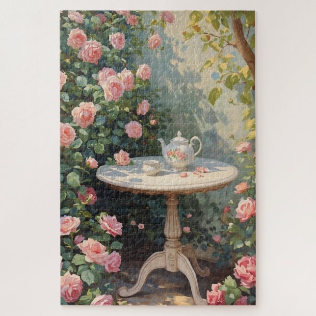 Puzzle de coin de lecture floral (Vertical)