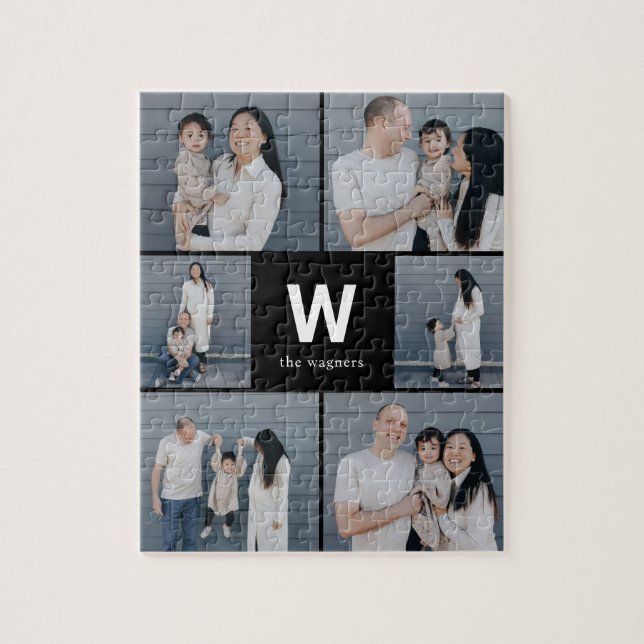 Puzzle de collage de photos couleur modifiable de  (Vertical)