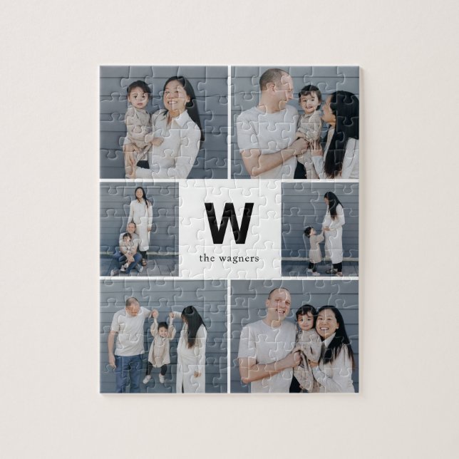 Puzzle de collage de photos couleur modifiable de  (Vertical)