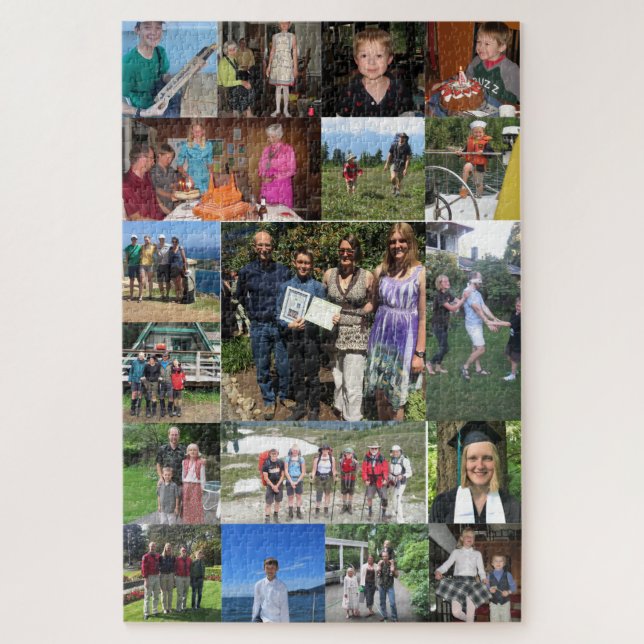 Puzzle de collage de photos de famille difficile 1 (Vertical)