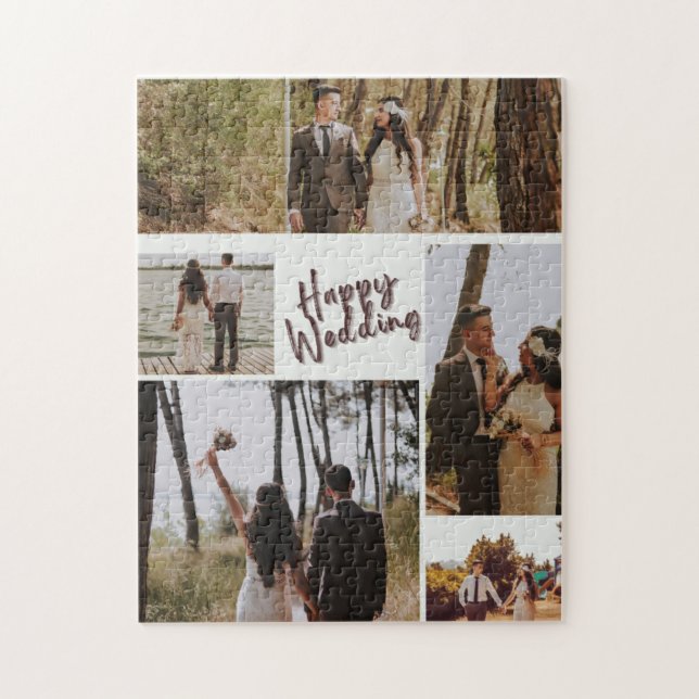Puzzle de collage de photos de mariage heureux per (Vertical)